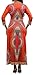 African Dresses for Women V Neck Sexy Long Sleeve Bohemian Traditional Tribal Long Dashiki Maxi Dress Orange