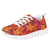 Belidome Thanksgiving Sneakers Unisex Kids Maple Leaf Trainer Running Walking Shoes Lightweight Breathable Non Slip