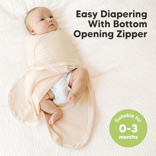 Image of KeaBabies Newborn Swaddles with Zippers, 3pk Baby Swaddle (Angelic, 0-3M) | Organic Cotton Swaddles for Newborn, Baby Swaddle 0-3 Months, Infant, Baby Girls, Boys, Soft & Durable, Easy Diaper Change