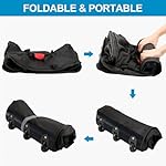 Finnhomy 120L Foldable Rolling Duffel Bag with 3 Wheels, Light Weight Travel Duffel bag with Large Loading Capacity, 32 inch Rolling Duffel bag with Shoulder Strap for Travel Camping Sports - Image 5