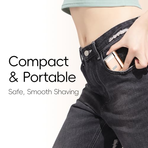 Image of yoose Electric Razors for Women, IPX7 Alloy Body Bikini Trimmer for Women (USB-C, Trimmer Comb, Multi Shaving Modes), Portable Size, Radiant Gold