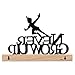 Disney Peter Pan Never Grow Up Tabletop Decor - Peter Pan Metal Silhouette on Natural Wood Base