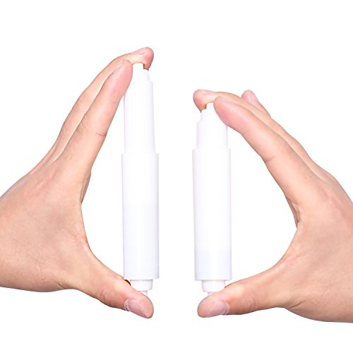 Lazyme 8 Pack 6 Inch White Universal Toilet Paper Holder Roller White Replacement Plastic Spring Loaded #TOP2