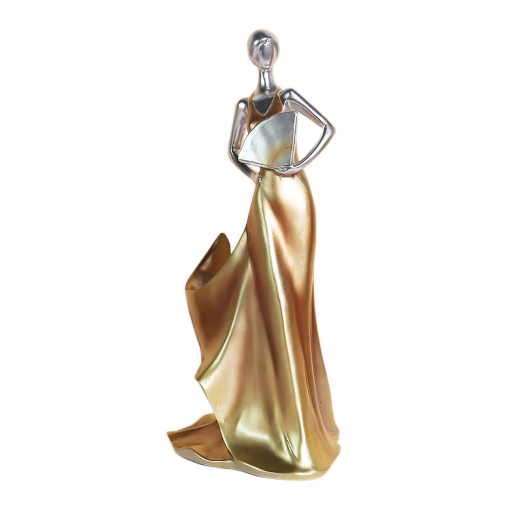 Soporte para botella de vino, estatua de dama de belleza, soporte para botella de vino, decoración de corcho de vino, decoración de vino para cocina, bar (dorado) 2