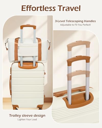 LONG VACATION 6 Piece ABS+PC Hardshell Luggage Set with Spinner Wheels, Lightweight suitcase set with TSA Lock & YKK Zipper4