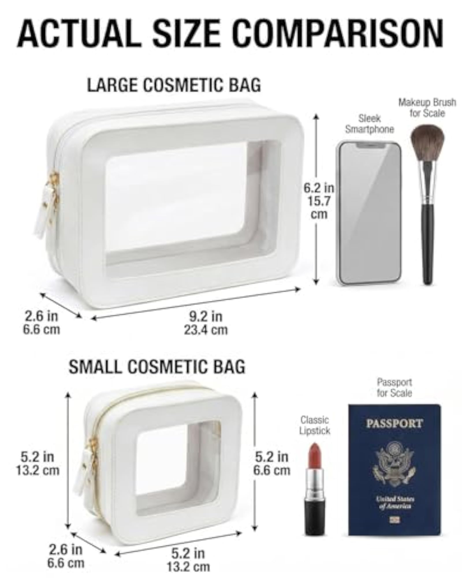 Clear Makeup Brush Bag Pouch, Waterproof Travel Holder