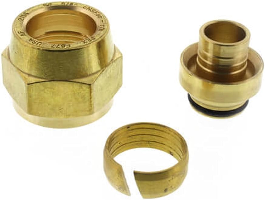 Uponor A4020625 5/8" QS-Style Compression Fitting Assembly, R20 Thread Bag of 10