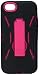Aimo Wireless IPH5PCMX005S Guerilla Armor Hybrid Case with Kickstand for iPhone 5 - Retail Packaging - Black/Hot Pink