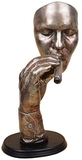 WEALTHCOMING Abstract Sculptures Smoking Cigar Man Figurines,Elegant Handicrats 14