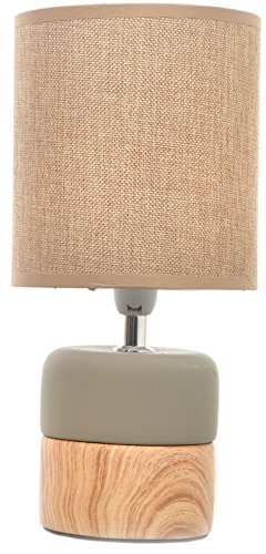 Lampe à poser bicolore 29 cm design pour table de chevet moderne