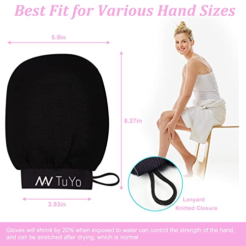 2PCS-Korean-Exfoliating-Mitt-Deep-Exfoliating-Glove-for-Body-Skincare-Microdermabrasion-at-Home-Shower-or-Bath-for-Dead-Skin-Remover-Women-Men-Made-of-100-Viscose-Fiber