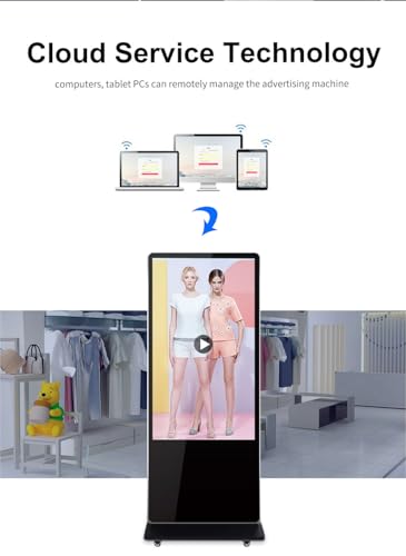 AIYOS 43 Inch Floor Standing Digital Signage and Display Totem Commercial Grade Business LCD Touch Screen Kiosk Indoor Interactive Advertising Player - Thumbnail 5