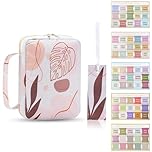 QZDAFFIC Bible Cover Case with Bible Tabs, Large Bible Bag for Women Girls, Boho A5 Diary Cover with Handle Zipped Case for Bible Study Supplies