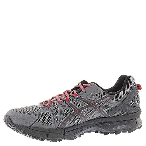ASICS Men's Gel-Kahana 8 Shark/Black/True Red Running Shoe 10.5 M US