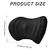 Raxfekro Lumbalkissen Rückenkissen, Ergonomisches Lendenkissen aus Memory Foam, Rückenpolster für Back Support, Lendenstützkissen für Autositze und Bürostühle (Schwarz)