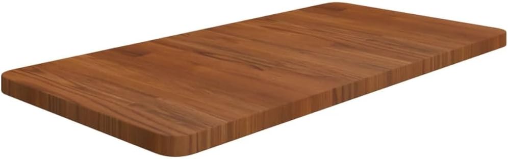 vidaXL Solid Wood Bathroom Countertop Wooden DIY Board Wooden Countertop Tabletop Replacement Cabinet Vanity Top Dark Brown 80x40x2.5cm Treated