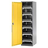 asecos | Armoire de Laboratoire pour Produits Chimiques | 1 Porte | Armoire Haute | 6 tabl...