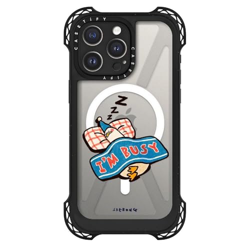 CASETiFY EgoEX MagSafeΉ iPhone 15 Pro Max P[X [MILKi (10x MIL-STD-810G) / 10m̗NA / MagSafe ɑΉ] - I'm so busy - N