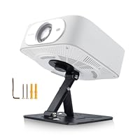 Salange Mini Beamer Halterung Ständer Tisch, Mehrwinkel Projector Base Stand Decke Wand, 360°Drehung Wandhalterung,Passend für Projektoren mit 1/4 Zoll Gewindeanschluss, Schwarz
