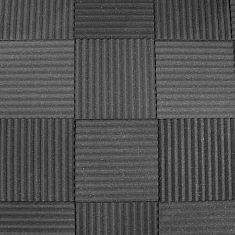 Soundproofing Acoustic Studio Foam - Wedge Style Panels - 12"x12"x1" Tiles - 6 Pack - DIY Acoustic Treatment for Recording Studio, Podcasting, Voice Over Vocal Booths, and More Cover
