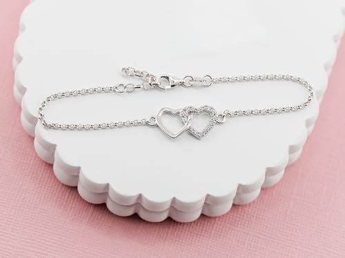 Cherished Moments Sterling Silver Mom and Me Double Heart Bracelet Sold as a Set or individually3