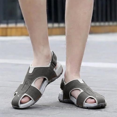 Image of TRACER Causal Sandals for Men's, Stylish & Comfortable, Eva with Rubber Randal Sole, Knitted Upper Lightweight & Breathable, Closure Velcro, Stylish Sandal, Size - 6 to 11