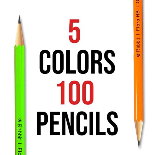 Image of Floro Graphite (100) | Super Fun Unicorn & Space Cartoon Theme Dark Lead Pencils for Kids | HB Writing Pencils for Girls & Boys | School & Return Gift Stationery.