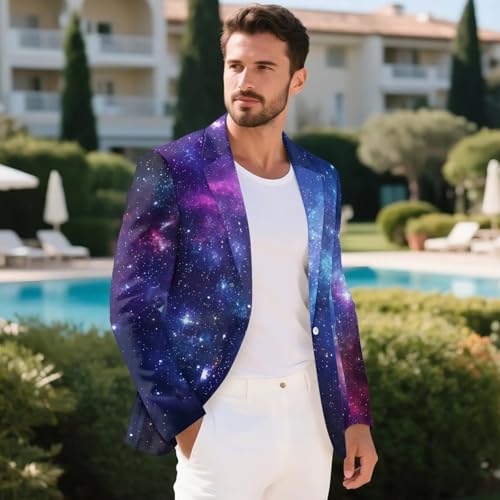 AFPANQZ Men's Suit Blazer Casual Coats Lightweight Party Jackets Sports Coat Pockets One Button Tuxedo Suits4