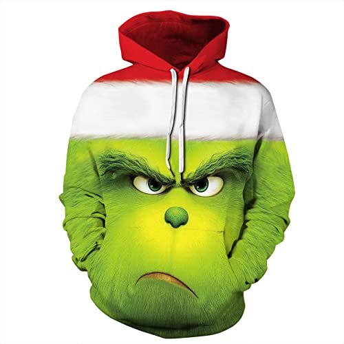 JOHOZO Moletom masculino com capuz estampado 3D pulôver moletom com estampa 3D pulôver unissex casua