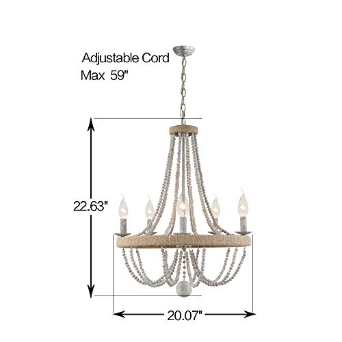 French-Country-Chandelier-for-Dinning-Room-Wooden-Bead-Tassel-Farmhouse-Chandelier-Hemp-Ropes-Wrap-on-Circle-Hanging-Pendant-LightRustic-5-Light-Rope-Chandelier20in-Diameter 41ujakNZXWL