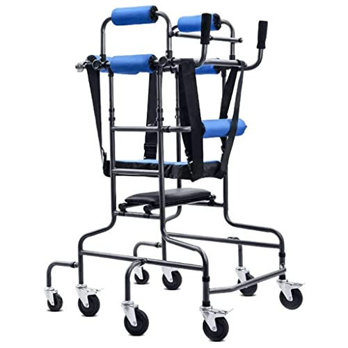 100kg/220ポンド 歩行器 折りたたみ式 リハビリテーション トレーニング 成人用 歩行ブラケット 立ち歩行器フレーム 8輪付き 障害のある成人用