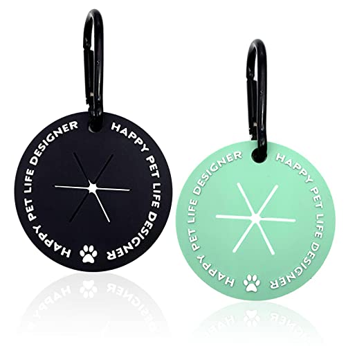 GWAWG Hundekotbeutelhalter in 2 Farben, Kotbeutelhalter mit Karabiner-Clip, freihändige Kotbeutel-Tragetasche für Leine, Haustierkotbeutelspender für Hundespaziergänge, Zubehör