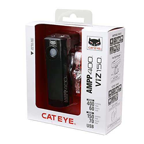 Cateye AMPP 400 Light Set,Black Cateye AMPP 400 Light Set,Black