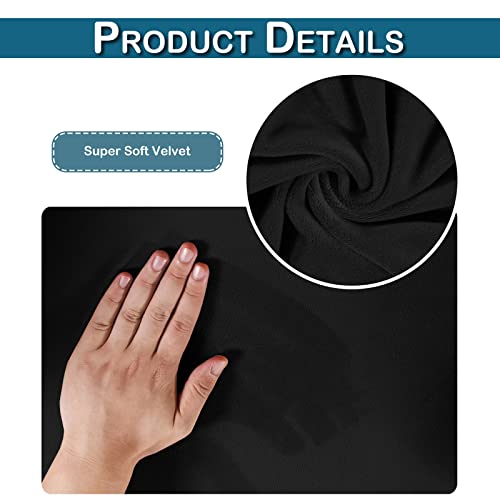 Chaise Lounge Covers Slipcover,Velvet Chair Cover For Living Room Bedroom,Armless Chair Covers Furniture Protector (Black) #TOP1