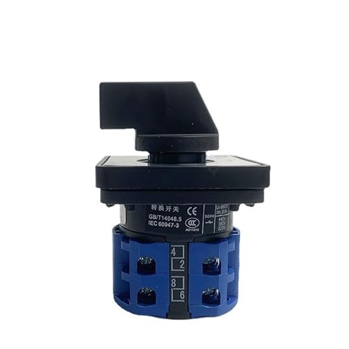 EPANO LW28-20 LW26-20 YMW26 Series Electric 2/3/4 Position 8 Terminals Rotary Cam Changeover Switch with Screws Useful Tool 660V 20A(1-0-2)