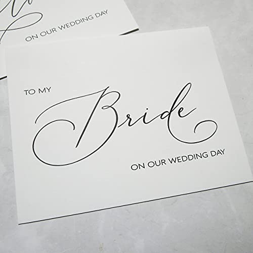 Set Of 2 Wedding Day Cards With Shimmer Envelopes, To My Bride On Our Wedding Day Card, To My Groom On Our Wedding Day Card #TOP2