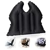 Inflatable Seat Cushion, Lumbar Support Pillow for Office Chair, Portable Outdoor Camping air Cushion,Car Lumbar Support, Lightweight, Waterproof, Essential for Home, Office and Travel, Black