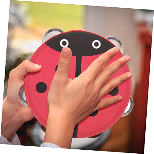Toyvian Sino De Tambor De Pandeiro Para Crianças Sinos De Tambor De Mão Percussão De Mão Jingle Bell