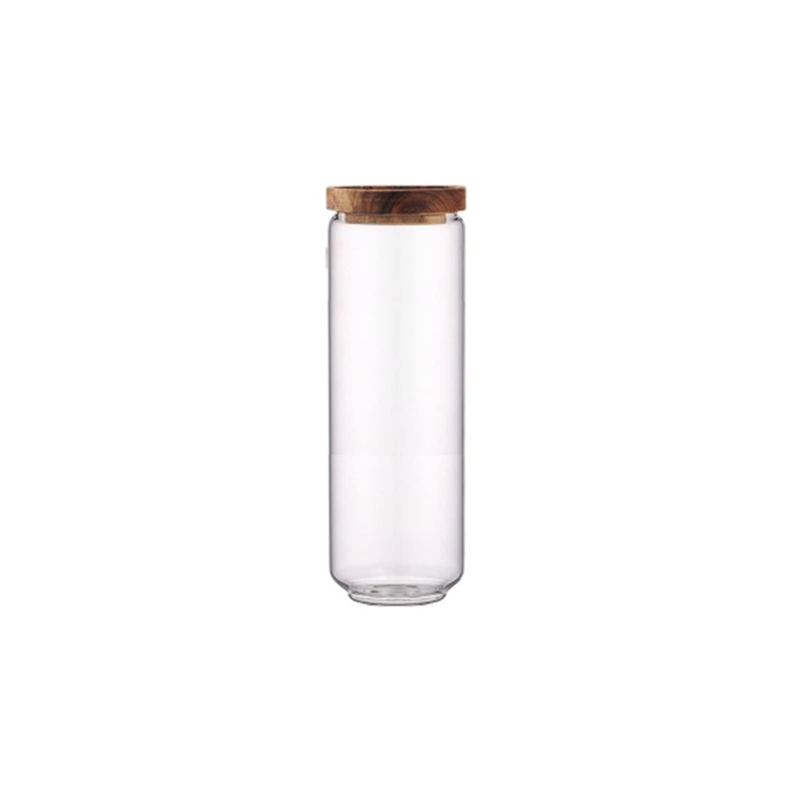JINGYAN Storage Jars Wood Lid Glass Airtight Canister Kitchen Storage Bottles Jar Sealed Food Container Tea Coffee Beans Grains Candy Jars Containers
