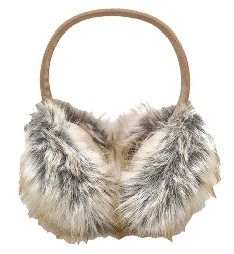 Epsion Winter Fluffy Earmuffs for Women Faux Fur Girls Warm Ear Covers Foldable Outdoor Cycling Ear Warmers