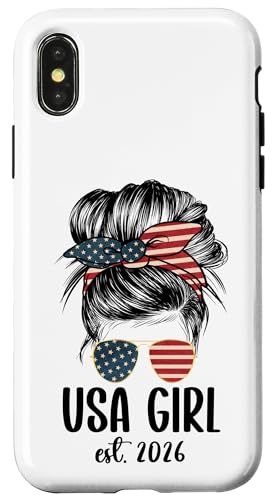 New American Woman Proud USA Girl 2026 Citizenship �X�}�z�P�[�X iPhone X/XS �p