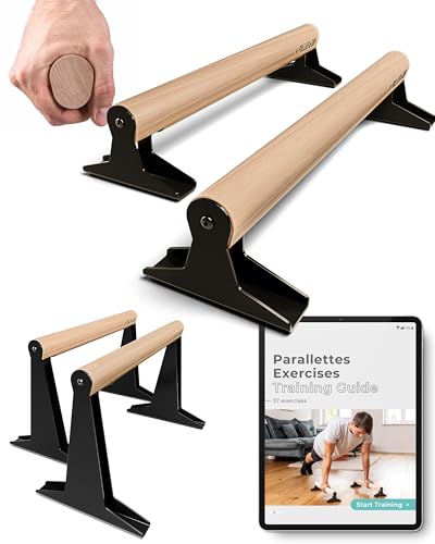 PULLUP & DIP Holz Parallettes, Low & Medium Minibarren Handstand Barren mit...