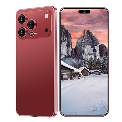 Image of Ecshock 17PM Unlocked Phone | Cell Phone Android 15.0 | 16+512GB Smartphone| 6.99 inch HD Display | Long Battery Life 7000mAh | 68+108MP Zoom Camera| Fingerprint Lock | with Dual SIM (Wine Red)