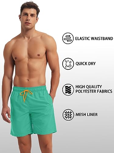 TACVASEN Men's Summer Swim Trunks Quick Dry Surf Boardshorts Bathing Suit Shorts with Mesh Lining4