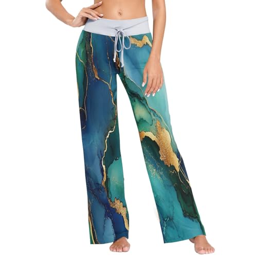 Pantalon de pyjama long femme taille XS en maille souple avec cordon intégré