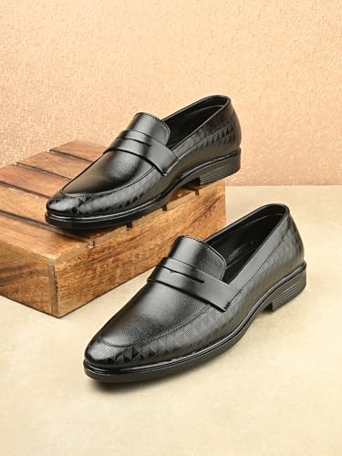 Image of Server Slip-On Mens' Formal Shoe | Pull On Stylish Non-Lace Design | Premium Craftsmanship & Durable Build | Soft Cushioned Insole for Comfort | Perfect for Party Office & Formal Wear