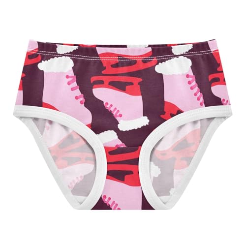 Cotton Girls Underwear Toddler Pink Ice Skates White Sports Panties Little Girl Florals Briefs Kids Undies 2t