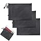 3 Stück Dokumententasche A5 Wasserdicht Oxford-stoff Geldtaschen Banktasche Schwarz 24 x 18cm Geldtasche Bankmappe mit Reißverschluss Dokumente Geldmappe Gross Brieftasche für Schule Business Haushalt