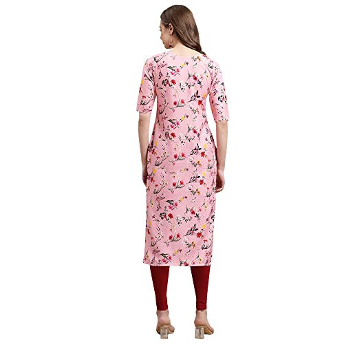 Image of Pinkmint Women's Crepe Digital Print Straight Kurta