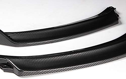 HYPERSPEED Front Bumper Spoiler Lip + Side Skirt Extension Rocker Panel Splitter Diffuser ABS Sport Style Fit for Audi A3 2017 2018 2019 2020, Car Mods Part Accessories (Carbon Look, 86" x 4", 9PCS)